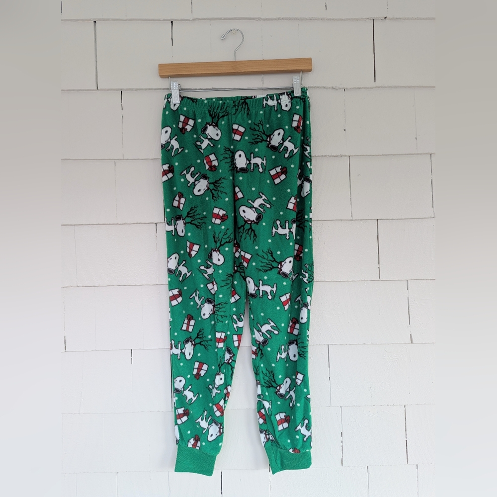 Peanuts Snoopy Christmas Fleece Pajama Pants Size XS